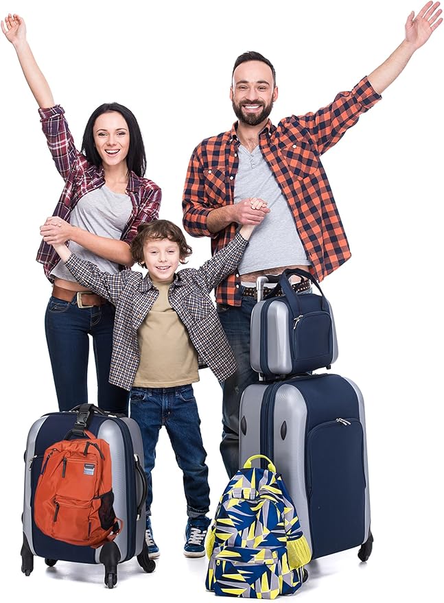 Frienda 4 Pcs Luggage Straps Add a Bag Luggage Connector Straps for Suitcase Travel Accessories Essentials to Connect Two Suitcase Adjustable Belt