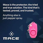 Mace Personal Safety Alarm - Loud 130db Siren, Built in Emergency Whistle, Easy On/Off Push Button Activation, Batteries Included, Personal Alarm for Women & Men - Neon Pink