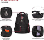 SwissGear 2769 ScanSmart Laptop Backpack, Fits Most 16 Inch Laptops, TSA Friendly, Work, School, Men's and Women's, Black