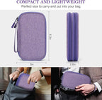 FYY Electronic Organizer, Travel Cable Organizer Bag Pouch Electronic Accessories Carry Case Portable Waterproof Double Layers Storage Bag for Cable, Cord, Charger, Phone, Medium Size, Dark Purple