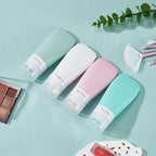 INSFIT Travel Bottles for Toiletries, TSA Approved 3oz Travel Size Containers, BPA Free Leak Proof Squeezable Silicone Tubes for Shampoo Conditioner Lotion Body Wash with Labels