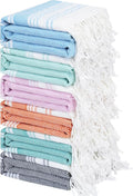 Genovega 6 Packs Oversized Turkish Beach Towel 74"x38" Thin Quick Dry Sand Free Pool Swim Towels Large XL Adult Clearance Blanket Travel Vacation Accessories Essentials Multi LightGreen Rhombus