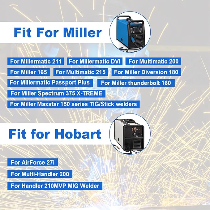 219258 Multi-Voltage Power Adapter Plug Compatible with Millermatic 211 & Hobart Handler 210MVP MIG Welder, 230 Volt MVP Electric Adaptor Match with Welding Power Cable 6-50P, 4-Pin 3 Prong Plug