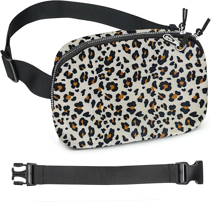 Mini Belt Bag for Women, RFID Small Fanny Pack, Womens Fashion Waist Packs with Extender Strap, Crossbody Bum Bags