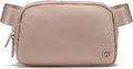 Pander Two Way Zipper Fanny Pack Nylon Everywhere Belt Bag for Women, Water Repellent Waist Packs, Crossbody Bags with Adjustable Strap (Raw Linen).