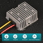 DC18V-60V to 12V Converter 20A 240W Golf Cart 24V 36V 48V Step Down to 12V Converter Voltage Regulator Reducer with Fuse Waterproofing Transformer for Golf Cart Club Car LED Lights