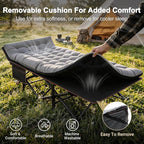 ABORON XXL Camping Cot for Adults 900LBS - 78"×32" Oversized Folding Bed with Mattress Pad, Heavy Duty 1200D Oxford Outdoor Cot with Carry Bag
