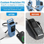 Silicone Case for Anker Laptop Power Bank 25,000mAh Portable Charger, Travel Protective Cover Compatible with Anker Power Bank 165W (Blue Case Only)