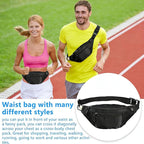 30PCS Crossbody Fanny Pack Bulk,Large Capacity Waist Bag with 4-Zipper Pockets Adjustable Strap Fanny Packs Waterproof Oxford Cloth Travel Belt Bag for Outdoor Shopping Travel Men Women,Black
