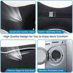 Keemall Inflatable Car Neck Pillow, Soft Headrest Inflatable Car Pillow for Driving Seat with Adjustable Strap, Comfortable Ergonomic Design Neck Support and Breathable Washable Cover