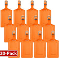 Travelambo 20 Pack Luggage Tags for Suitcases Privacy Protection Bag Tags Faux Leather Travel Accessories Essential, Hot Orange