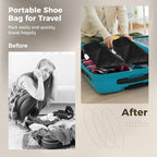14 PCS Shoe Bags for Travel, Black Satin Single Travel Shoe Bags for Packing In Suitcase, Portable Shoe Covers for Leather Shoes Heels Boots, Lightweight Shoe Packing Organizer