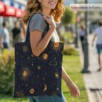 Aesthetic Canvas Tote Bag, Cute Reusable Bags for Women with Inner Pocket