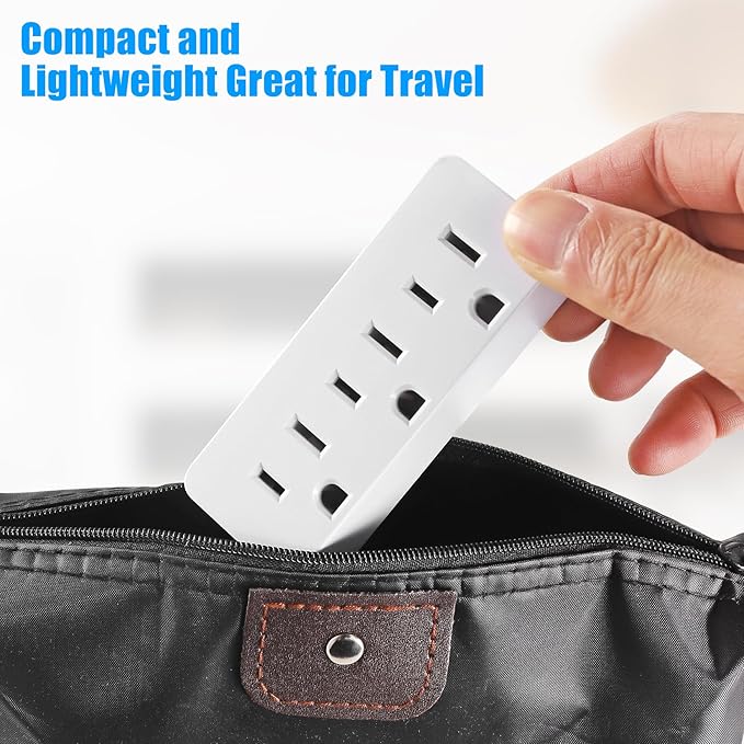 TENINYU 3 Outlet Adapter Extender - UL Listed 1875W/15Amps 3 Way Grounded Polarized Plug Extender Power Strip, Wall Plug 1 to 3 Outlet Splitter with 3 AC Outlets for Household Appliances (1)