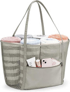 KALIDI Upgrade Version Beach Mesh Tote Bag MAX 27L Large capacity,Shoulder Bag Nylon Hobo Women Casual Foldable Beach Picnic