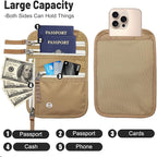 Sizobi Neck Wallet for Traveling Women Men, RFID Blocking Nylon Passport Holder Travel Pouch, Family Travel Document Organizer Passport Wallets,International Travel Must Haves Travel Accessories