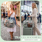 Abbylike Clear Bag Large Heavy Duty Tote for Stadium Events 20" Duffle Transparent Gym Bag for Sport Event Travel Makeup Work