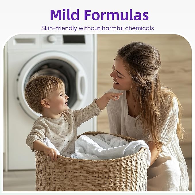 Travel Laundry Detergent Sheets Fisroa 120 Loads Eco-friendly Washing Detergent Sheets Plastic-Free Lavender Liquidless Laundry Strips for Camping Dorm