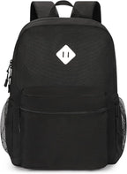 STEAMEDBUN Black Backpack for School,Teens Boys Backpack for Elementary School Bag