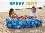 WEKAPO Inflatable Couch Air Lounger Chair - Camping & Beach Accessories, Portable Blow up Sofa for Hiking, Lawn, Indoor/Outdoor Movies & Music Festivals. Lightweight and Easy to Set Up Air Hammock
