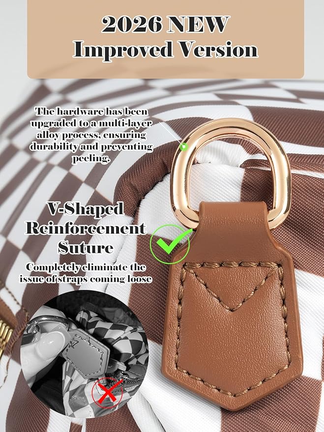 Black and White Checkered Crossbody Bag Bum Bag for Women,Spacious Checkered Purse Fanny Packs Belt Bag