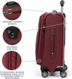 Travelpro Platinum Elite Softside Expandable Carry on Luggage, 8 Wheel Spinner Suitcase, USB Port, Suiter, Men and Women, Bordeaux Red, Carry On 21-Inch
