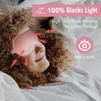 Sleep Mask,Upgraded 3D Deep Contoured Eye Mask for Sleeping,No Pressure Eye Covers 99% Block Out Light Eye Mask with Adjustable Elastic Strap for Sleeping, Yoga, Traveling (1pc,Pink)