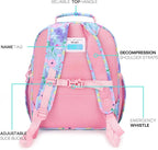 mibasies Toddler Backpack for Girls 2-4: Preschool Kindergarten Backpack - Cute Kids Backpacks for Girls - Flower Light Blue
