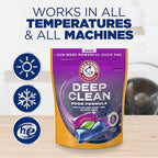 ARM & HAMMER Deep Clean Odor Formula Laundry Detergent Power Paks, 21 ct.