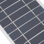 Hilitand 5W 5V USB Solar Panel Charger, Portable Monocrystalline Silicon Handheld Solar Panel for Camping Travel Outdoor (White)