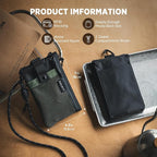 VULKIT RFID Blocking Travel Wallet for Men, Water Resistant Passport & Phone Holder with Detachable Lanyard and Key Ring, Lightweight Zipper Travel Wallet