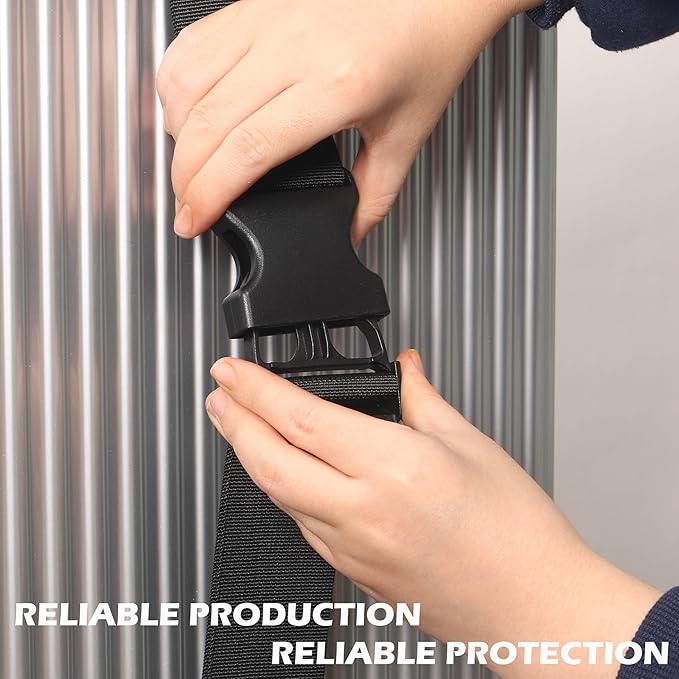 Ultra Long Heavy Duty Luggage Straps for Suitcases/Uprights/Duffels/Bags, 79" Adjustable Travel Packing Belts for Cargo Safety, Sturdy Baggage Strap Belts Multi-Pack