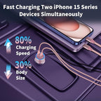 [Apple MFi Certified] iPhone 17 Car Charger, Linocell 90W Dual USB C Power Cigarette Lighter Car Carplay Charger with 2Pack Type C Braided Cable for iPhone 17/17 Pro Max/16 Pro/15/Galaxy S26/S25/Pixel