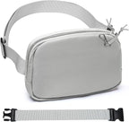 Mini Belt Bag for Women, RFID Small Fanny Pack, Womens Fashion Waist Packs with Extender Strap, Crossbody Bum Bags