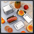 Umigy 8 Pcs Stainless Steel Food Containers 550ml Metal Bento Lunch Box Stainless Steel Food Storage Containers, Lockable Clips to Leak Proof, Reusable Dishwasher Snack Boxes for Work