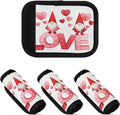 4 Pack Valentines Dwarf Luggage Handle Wrap, Detachable Luggage Tag, Neoprene Suitcase Wrap with Comfort Grip & Bright Identifier for Suitcase, Travel Bag, Sports Bag