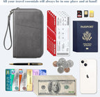 Fintie Family Passport Holder Wallet, RFID Blocking Travel Document Organizer Clutch Bag Credit Cards Case Cover for Women Men