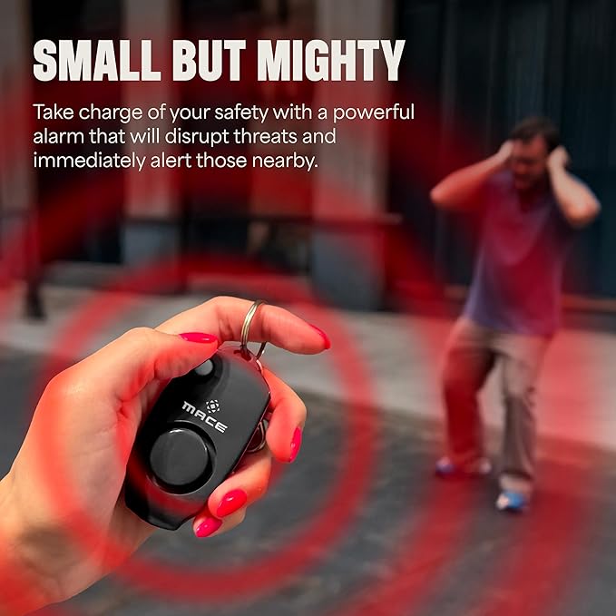 Mace Personal Safety Alarm & Mace Pepper Spray Kit - Loud 130db Siren with Built in Emergency Whistle, 10 Feet Range Pocket Model (0.42 oz) Self Defense Pepper Spray for Women & Men