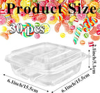 Haawooky 30 Pack Bento Snack Containers,2 compartments Lunchable Containers with Lids,Divided Food Containers for School, Work and Travel