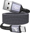 Extra Long USB A to USB C Cable 15FT, USB C Cable Fast Charging, Upgraded Extra Durable Braided USB C Cord for iPhone 17 16 15 Pro Max, MacBook Pro, Sam sung Galaxy S10 S9 Plus, LG and More-1Pack