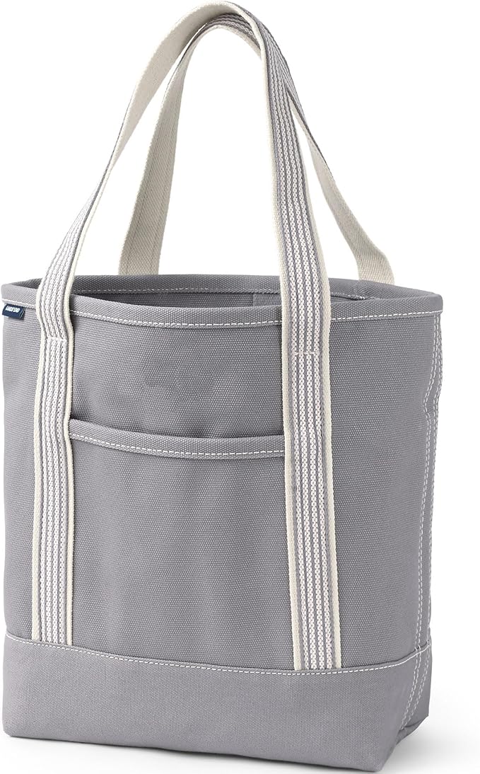 Lands' End Open Top Canvas Tote Bag