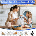 2Pcs Reusable Shoe Washing Machine Bag for Washer and Dryer:Free Up Hands, Prevent Deformation,shoe bag with Zipper Protection Design, Use for all Shoes,Sports Shoes