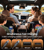 69W Retractable Car Charger, 4 in 1 Fast Charger USB C Car Truck Accessories for Men Women, Car Accessories for Valentines Day Gifts for Him Her, Travel Essentials for iPhone 17 Pro Max,Galaxy