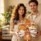 Mother's Day Gift Basket for Women, Gifts for Women - 7Pcs Coconut Bath and Body Spa Gift Basket for Women & Men Self Care Spa Kit | Valentines Day, Fathers Day, Birthday, Christmas Gifts for Her Him