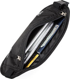 RFID Blocking Money Belt - Passport Holder & Travel Wallet, Slim Hidden Fanny Packs for Women Men - Black