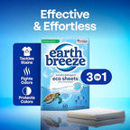 Earth Breeze Laundry Detergent Sheets Fresh Scent - 60 Loads per package. Eco Liquidless Soap - Travel-Friendly for Hot & Cold Cycles, Tackles Tough Stains & Odors - Gentle on Skin, 30 sheets (3 Pack)