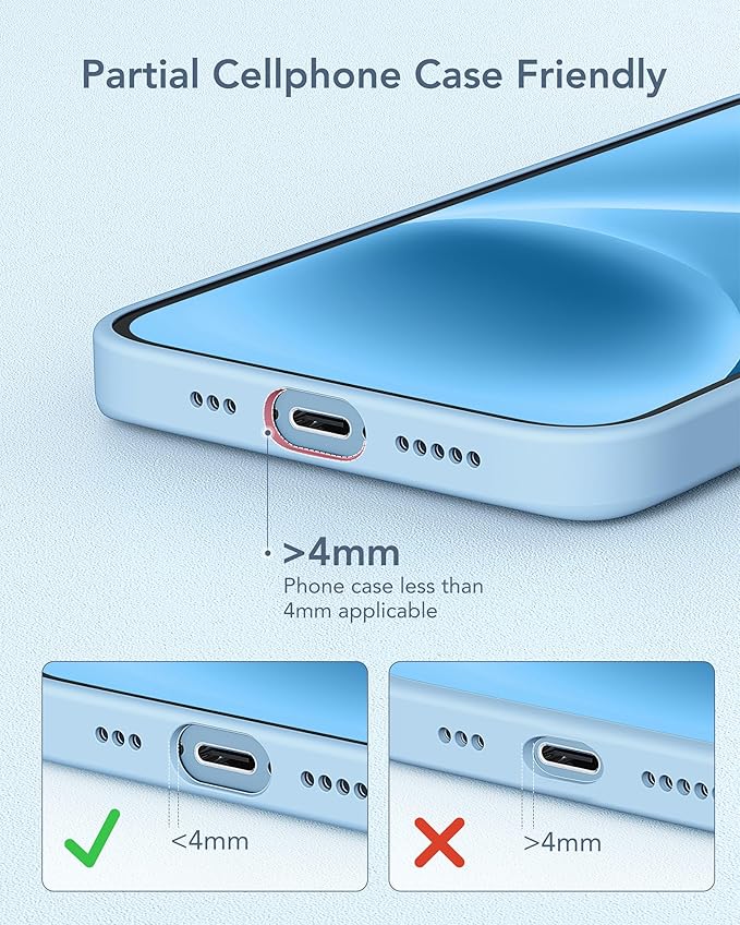 charmast Portable Charger USB C for iPhone 17/16/15, 5000mAh Fast Charging Power Bank with Built-in Type-C Connector, 20W Mini Battery Pack for iPhone 17/16/15 Series, Samsung S25/S24/S23, and More