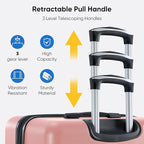 OLIXIS 28 Inch Luggage, Hardside Checked Suitcase with Spinner Wheels, Lightweight ABS Hard Shell Travel Luggage, TSA Approved Lock, Expandable Large Suitcase for Business & Travel–Pink