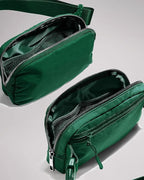 YOSHUYUKI Cross Body Fanny Packs for Women Men Fashion Waist Bag Pouch Nylon Small Travel Crossbody Bags Mini Purse Everywhere Belt Bag Bum Bag for Workout Running Hiking Everglade Green