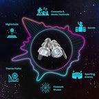 Eargasm High Fidelity Supernova Iridescent Earplugs for Concerts, Festivals, Musicians, Night-Life, Motorcycle Hearing Protection - Reusable Ear Plugs for High Fidelity Noise Reduction up to 21 dB